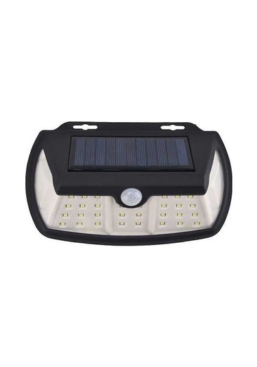 Moly Güneş Enerjili Duvar Lambası, İnsan Algılama, 3 Mod, 8-10m Mesafe, Ip44 Su Geçirmez, 42 Led Siyah Siyah