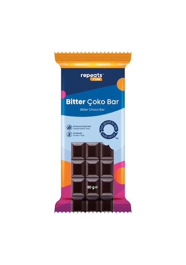 Yum Bitter Çoko Bar 80gr