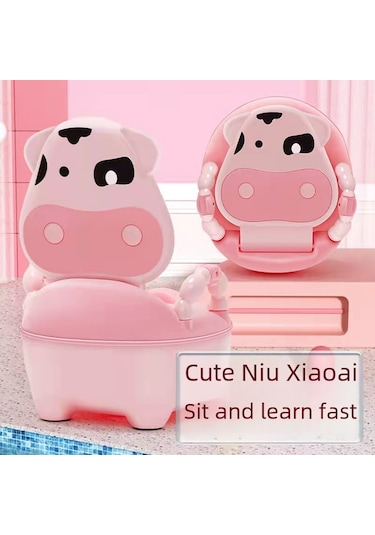 Maiyame Ev Kullanıma Uygun Çocuk Tuvaleti - Kız Erkek Çocuklar İçin Konforlu Kişisel Tuvalet Gök Mavisi + Fırça Hediyeli