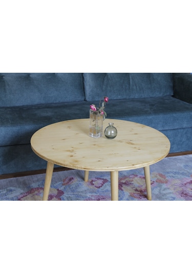 Ahşap Orta Sehpa-yuvarlak-75 Cm- Natural Ahşap Orta Sehpa-yuvarlak-75 Cm- Natural