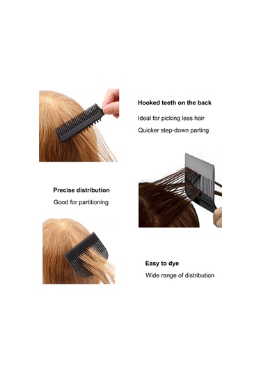 Singree R-21173 Model Saç Boyama Tüpü Seti - 3'lü Paket, Bölümlü Boyama İçin Çelik İğne Tarak, Pa+abs Malzeme