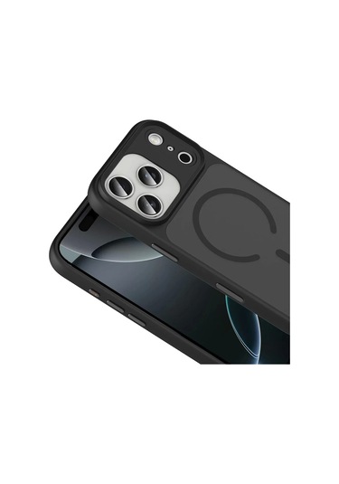 Lopard İphone Uyumlu 17 Pro Kılıf Mat Arka Yüzey Wireless Şarj Özellikli Flet Magsafe Kapak Telefon K