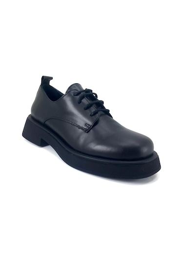 Albini A-10551 Kadın Deri Oxford Ayakkabı Siyah