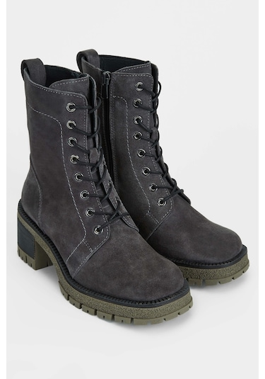 Tamer Tanca Kadın Hakiki Deri Taş Süet Casual Bot 775 8259 BN BOT SK23/24 Taş