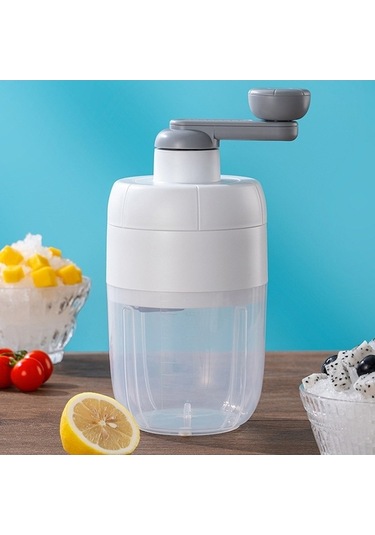 Pazly Cbtx Manüel Traşlı Buz Makinesi, 1 Kalıplı Ev Smoothie Makinesi Beyaz Beyaz