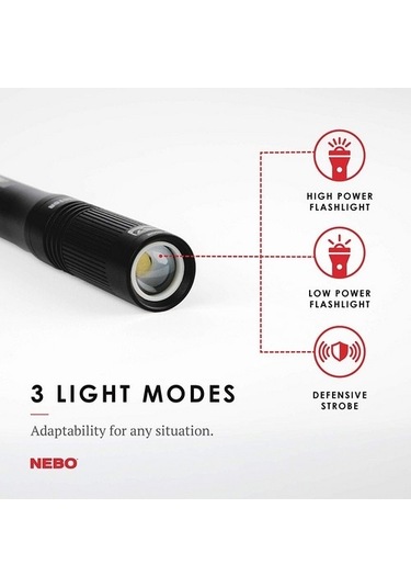 Nebo 6713 inspector 180 Lümen Led Fener 16lı Stand (Tek Adet) Çok Renkli