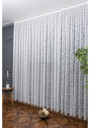 Caserta Home Dsn23 Sarmaşık Şal Desen Kdk Örme Tül Perde