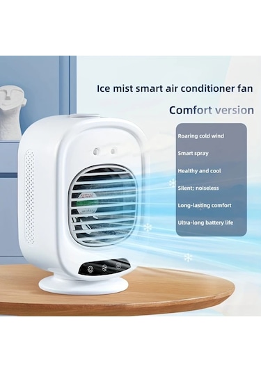 Motion003 Beşik Baş Sallamama Taşınabilir Akıllı Mini Klima Fanı Usb Şarjlı Sessiz Çalışma Ev Ofis Seyahat Balıkçılık