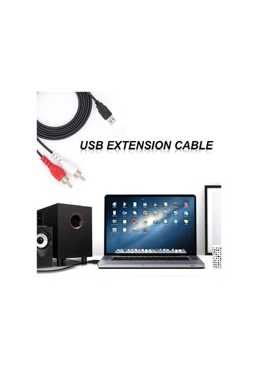 Sones Junsunmay 1,5 M Usb 2.0 Erkek - 2 Rca Erkek Video Av Dönüştürücü Ses Ayırıcı Kablo