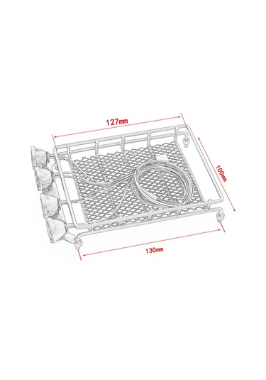 Gajeena Led Işıklı Metal Çamurluk Taşıyıcı - 1/10 1/12 1/14 Scx10 Cc01 Mn D90 D91 D99 Jeep Uyumlu
