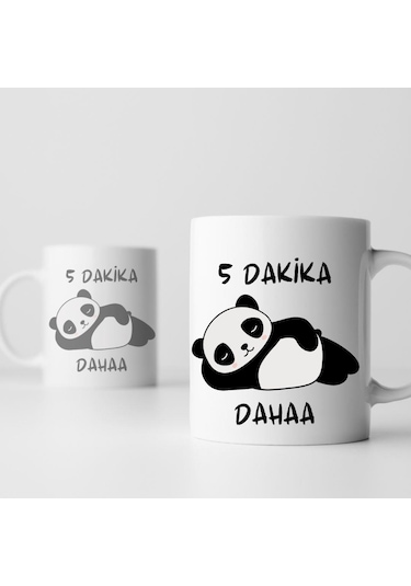 5 Dakika Daha Tasarımlı Kupa Bardak Saydam