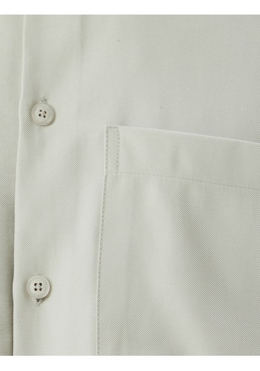 Koton Basic Gömlek Viskon Kısa Kollu Cep Detaylı Regular Fit Gri 4sam60284hw