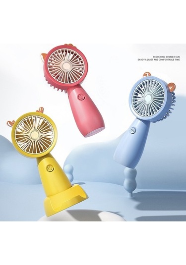 Usb Mini El Fanı Açık Mini Masaüstü Ofis Dilsiz Şarj Taşınabilir El Fanı Sarı 0290 Renkli
