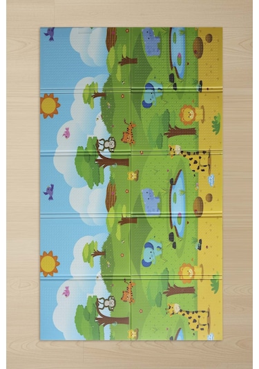 Hayvanat Bahçesi Katlanabilir Çocuk Oyun Matı 200 x 130 CM