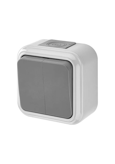 Bylectrıca İki Anahtarlı Yüzey Montajlı Anahtar Ip54, Gri 235462162