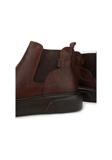Tamer Tanca Erkek Hakiki Deri Taba Casual Bot 871 1510 Erk Bot Sk24-25 Taba Taba