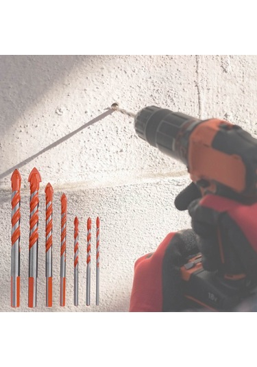 Maiyame Cam, Seramik, Ahşap Ve Plastik İçin 7'li Hızlı Çelik Merkez Matkap Ucu Seti 3mm-12mm - Kaymazsız Tutma Ve Sıkıcı Delme