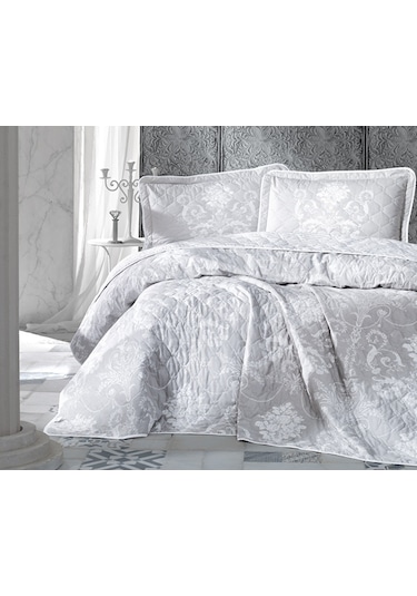 Clasy Tek Kişilik Kapitone Yatak Örtüsü Takımı Alone V1 Gri