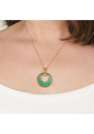 Kayra Mücevher Mineli Başak Burcu Altın Kaplama Kolye