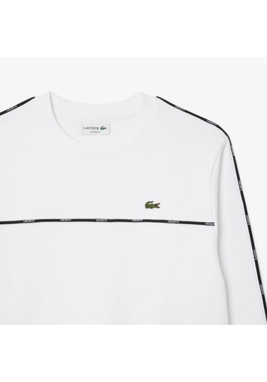 Lacoste Sh9818 Erkek Sweatshirt Beyaz
