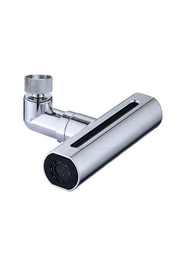 Xurunkeji Adet Gerçek Şelale Mutfak Musluğu Uzatma Adaptörü 720 Döner 4 Mod Çok Fonksiyonlu Şelale Basınçlı Bubbler, B GÜMÜŞ