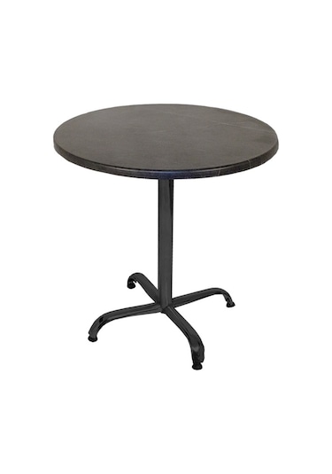 Bey Mobilya 545562271 Indigo Werzalit Yuvarlak Mutfak Masası 70 CM Çap Esb - Siyah