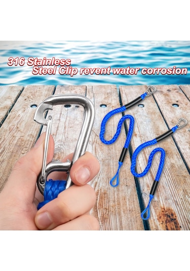 2 Adet 60 Cm Kancalı Esnek Bağlama Kayışı 816 Kg - Atv, Tekne, Pikap İçin