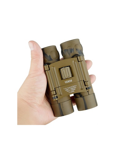 Yaozixa Kamuflaj Bak4 Prisma Binokül, 12x25 Fmc Kaplama, Yüksek Kaliteli Görüntü, Işık Geçirgenliği 90%, Dış Mekan, Av, Kusbakımı, Siyah Beyaz Görüş