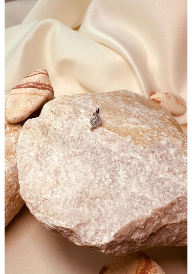 İ Taşlı Kobra Kıvrak Yılan Tasarım Gümüş Renk Stainless Steel Çelik Piercing Tragus Helix Gümüş