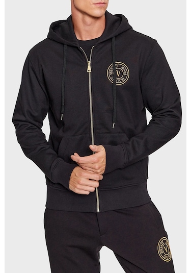 Versace Jeans Couture Versace Ön Fermuarlı Sweat Siyah