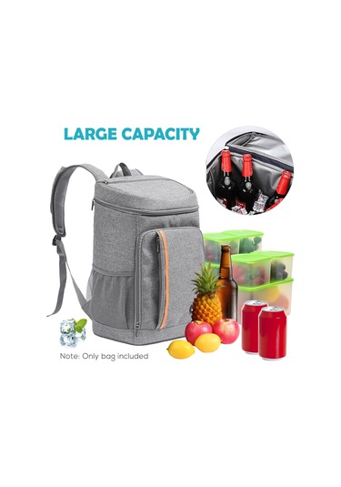 Padalink Termal Sırt Çantası - Soğuk Ve Sıcak Tutar, Geniş Cepli, Seyahat Ve Piknik İçin İdeal Gri