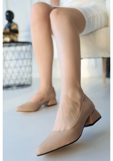 Desniy Nude Cilt Topuklu Ayakkabı Nude