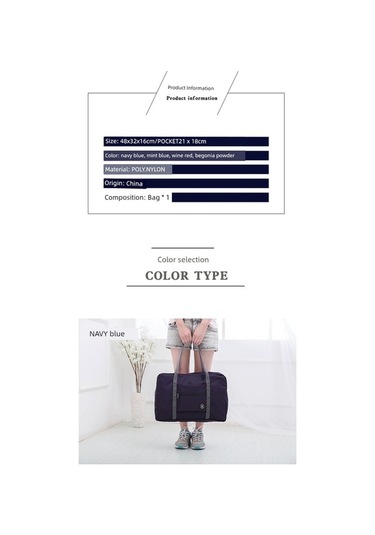 Carrier- Katlanabilir Hafif Seyahat Çantası - Şarap Kırmızısı