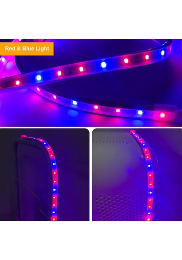 Padalink Usb Bitkisel Büyüme Lambası 100cm: Kırmızı-mavi Işık Spektrumu, 4 Seviye Parlaklık, 24 Saat Akıllı Zamanlayıcı 3h/9h/12h , Çoklu Kurulum Seçenekleri Yapıştırıcı/vis/bağlayıcı