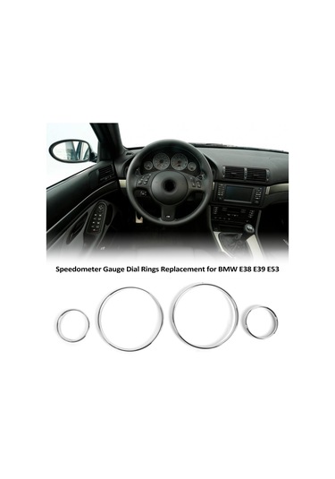 Jeemson Bmw E38 E39 E53 Araçları İçin电镀 Abs Gauge Çevre Seti - Gz.w196 Değiştirme Parçası Gümüş