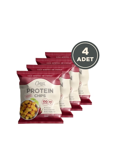 Clean Powders Protein Chips 50 Gr Acı Biber Yeşil Limon 4 Adet Acı Biber - Yeşil Limon