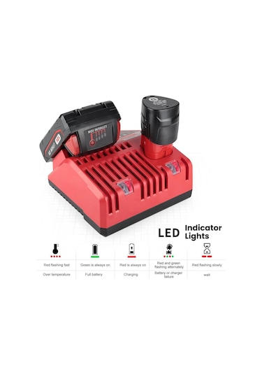 Sones M12-18c Milwaukee 18v Elektrikli El Aletleri Pil Şarj Cihazı, Fiş: Ab