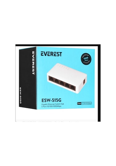 Everest ESW-515G 5 Port Gigabit Ethernet Switch Hub Beyaz