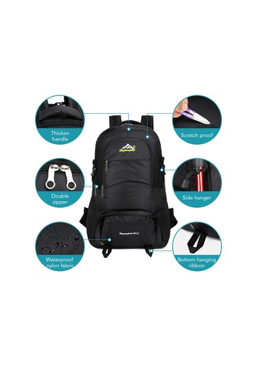 Padalink Su Gezisi İçin Büyük Kapasiteli Nefes Alabilir Dayanıklı Sırt Çantası, Koyu Mavi Koyu Mavi