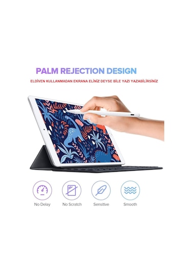 Apple Uyumlu iPad  Stylus Dokunmatik Kalem Palm Rejection Mıknatıslı Eğilmeye D