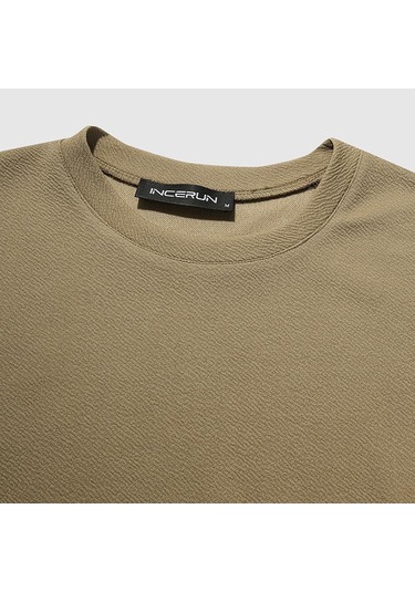 Beyaz Japon ve Kore Tarzı Moda Erkek Kısa Kollu Gömlek Gevşek Üstler T-shirt Artı Boyutu S-5xl Incerun Beyaz