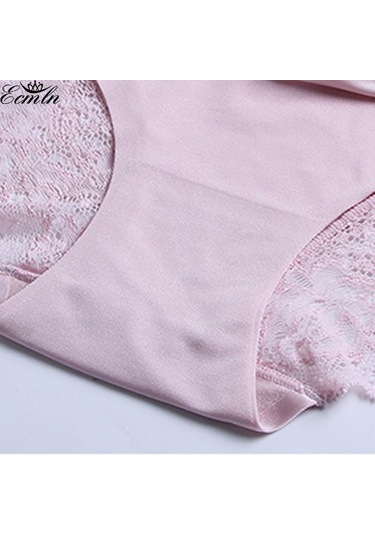 Siyah Kadın Traceless Buz Ipek Iç Çamaşırı Lüks İnci Dantel Dikiş Üçgen Külot Siyah