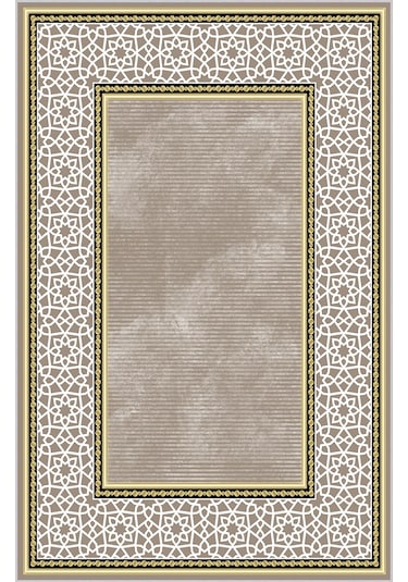 Rovigo Home Dijital Baskı Yıkanabilir Kaymaz Taban Salon Halısı Rvg0656 Kahverengi