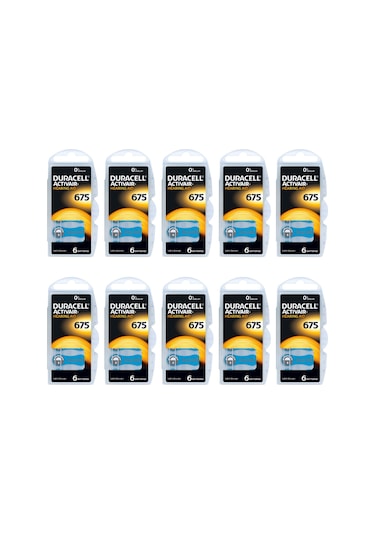 Duracell 675 Numara İşitme Cihazı Pili 10 Paket 60 Adet