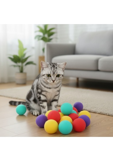 Runaway Peluş Top Atan İnteraktif Kedi Oyuncağı