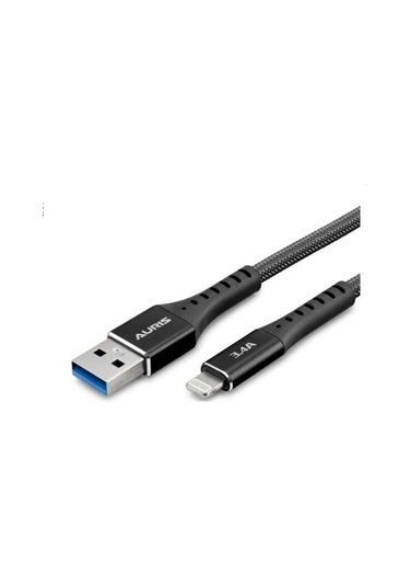 Auris 3.4 Amper İphone Uyumlu Kablo Yüksek Hızlı Şarj Kablosu Lightning