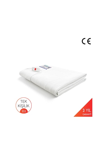 Omak Tek Kişilik Elektrikli Battaniye 90x150cm Beyaz