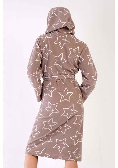 Kadın Kapüşonlu Polar Espresso Sabahlık C3t0n4o045 001