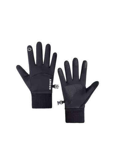 Pazly Kışlık Sıcak Dokunmatik Eldiven, Koşu Bisiklet Sürüş İçin Erkek Kadın L Boy