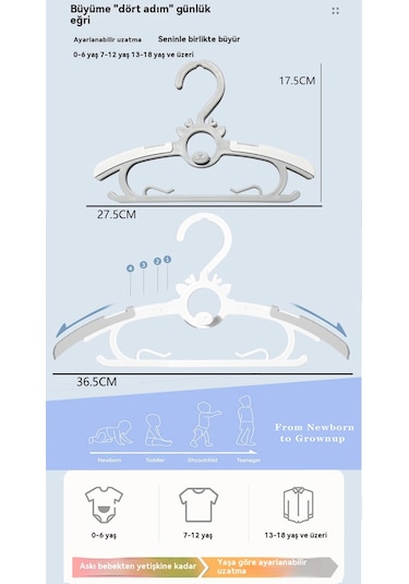 Çocuklar İçin Geri Çekilebilir Kaymaz Elbise Askısı Ev Tipi Omuz Askılı Köşe Depolama Elbise Askısı 20'li Paket Pembe